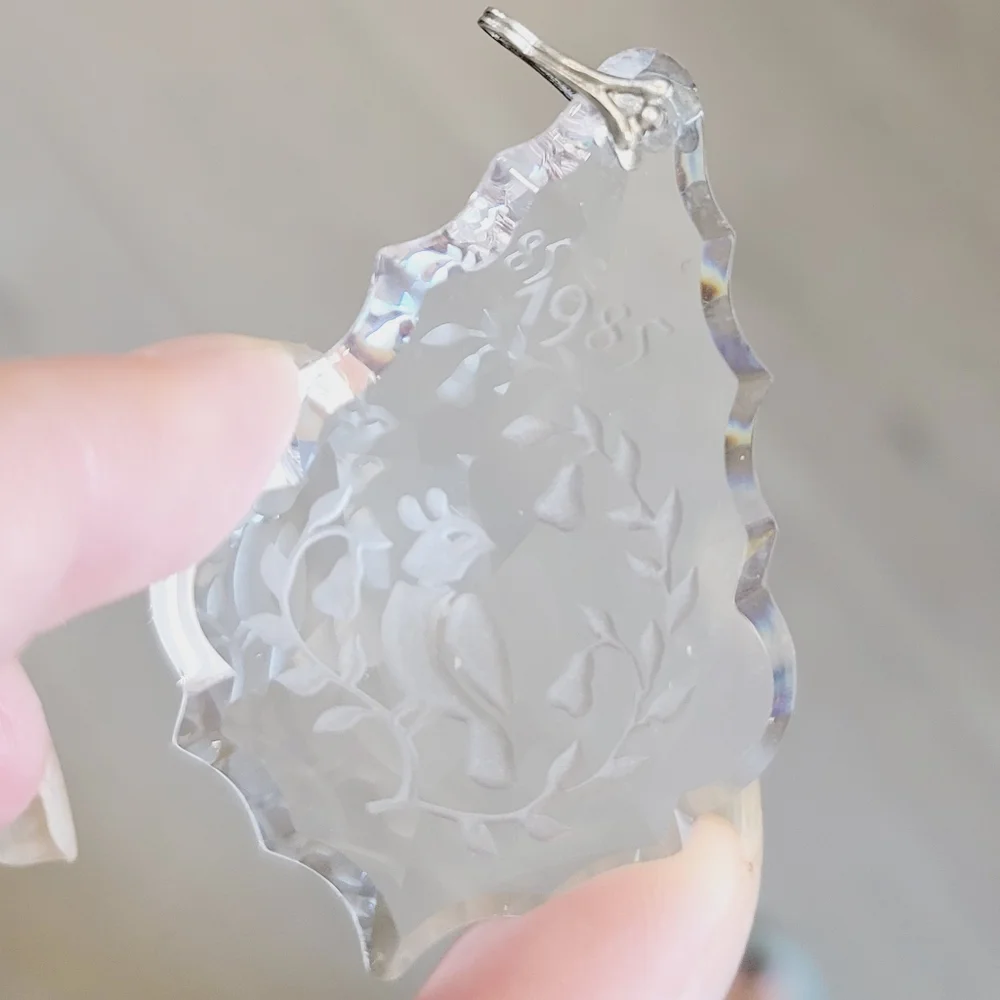 Vintage Crystal 1985 Christmas Ornament
